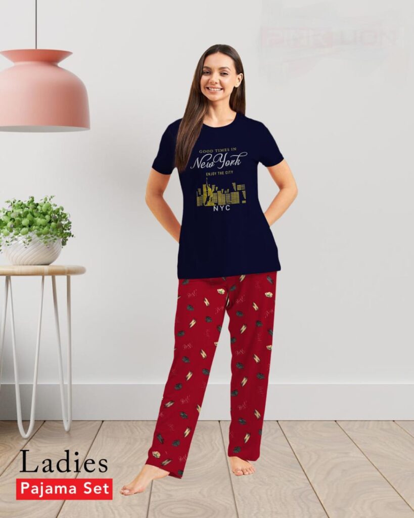 Pajama Set (Black-Red)