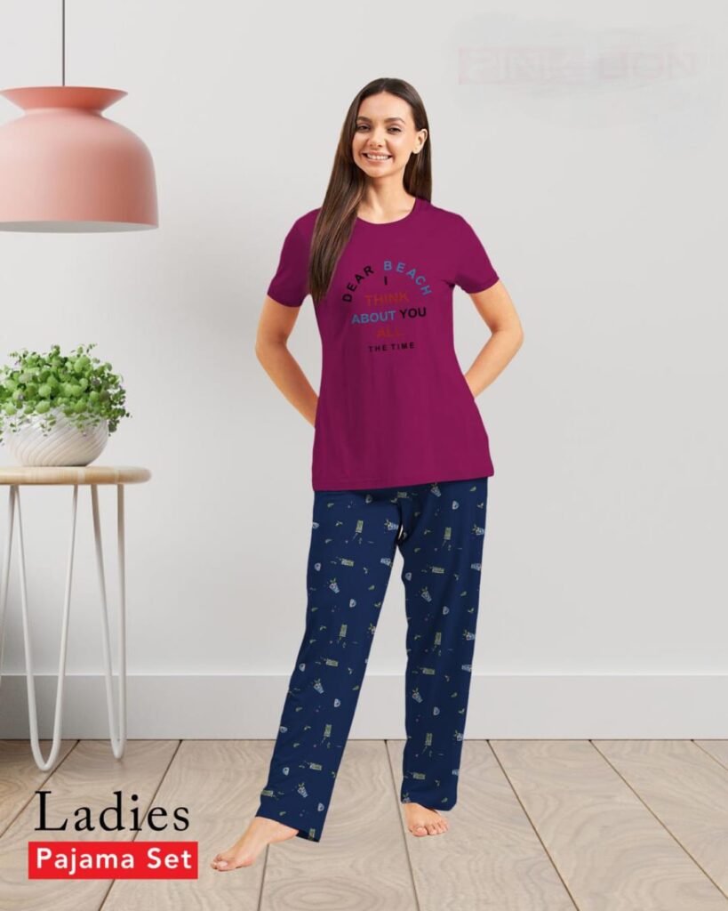 Pajama Set (Purple-Blue)